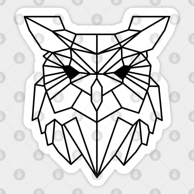 Owl Line Sticker by Mako Design 